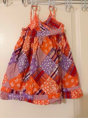 4/28$🍒The Children's Place Orange & Purple Patchwork Sundress
